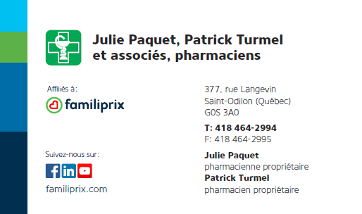 Julie Paquet, Patrick Turmel et Ass. Pharmaciens